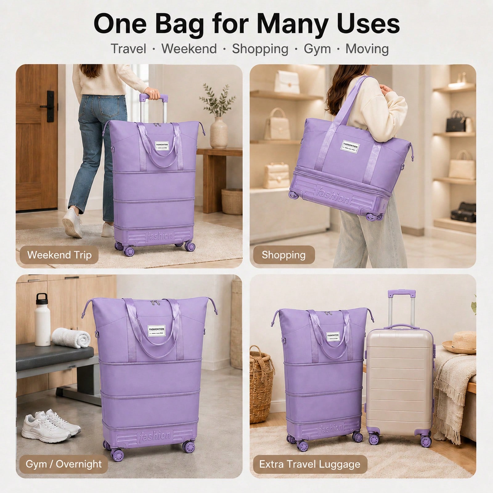 Расширяемая дорожная сумка на  – обзор и цена Foldable Rolling Luggage Bag